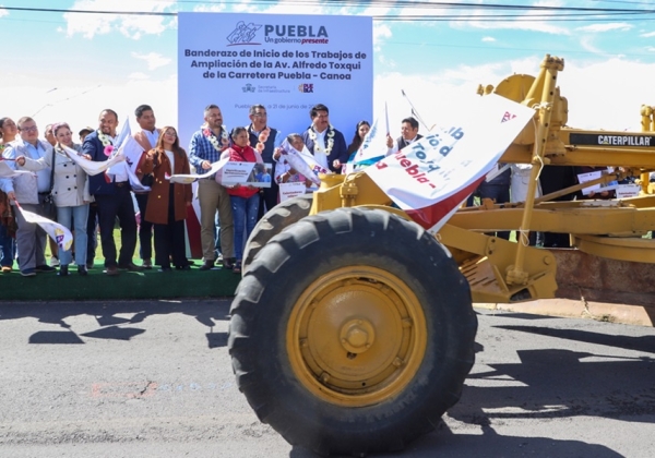 Preside Sergio Salomón el inicio de la ampliación a cuatro carriles de la carretera Puebla-Canoa