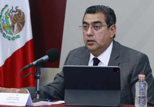 Respalda Puebla agenda de trabajo de AMLO, recalca Sergio Salomón