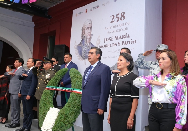 Presidió el gobernador Sergio Salomón el 258 Aniversario del Natalicio del General José María Morelos y Pavón