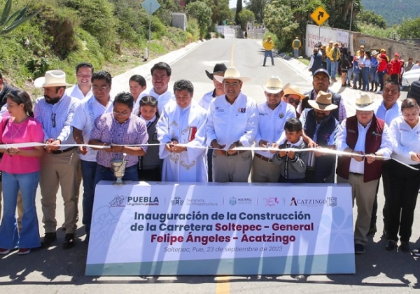 Con obra carretera de 46.7 mdp, gobierno estatal impulsa desarrollo de Soltepec, Felipe Ángeles y Acatzingo