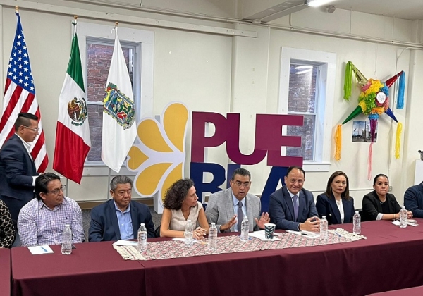 En EE.UU., gobierno de Sergio Salomón promueve a Puebla como destino de inversiones   