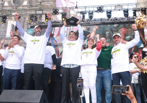 Festeja Puebla campeonato de Pericos; Sergio Salomón reconoce labor del equipo