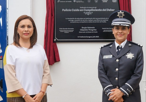 Inaugura Gaby Bonilla Sala de Lactancia y Memorial al Policía Caído de la Policía Auxiliar