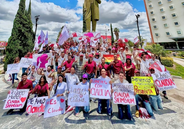 De norte a sur, de manera simultánea apoyan a Sheinbaum en todo el país