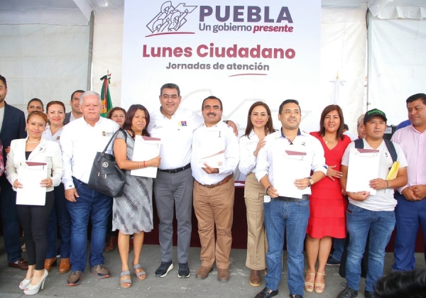 Teziutlán, orgullo de Puebla: Sergio Salomón; encabeza “Lunes Ciudadano” en este municipio