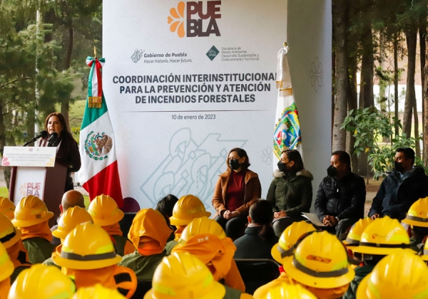 Fortalece Gobierno de Puebla estrategias para cuidar medio ambiente y combatir incendios