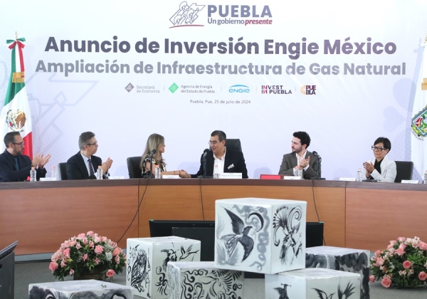 Anuncian gobierno de Puebla y Engie México inversión por mil mdp para infraestructura en gas natural