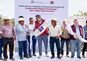 Inicia Sergio Salomón reconstrucción del camino San Miguel Xicotzingo-San Felipe Tepemaxalco