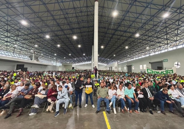 Expone Sheinbaum ante más de 9 mil mujeres y hombres de San Luis Potosí