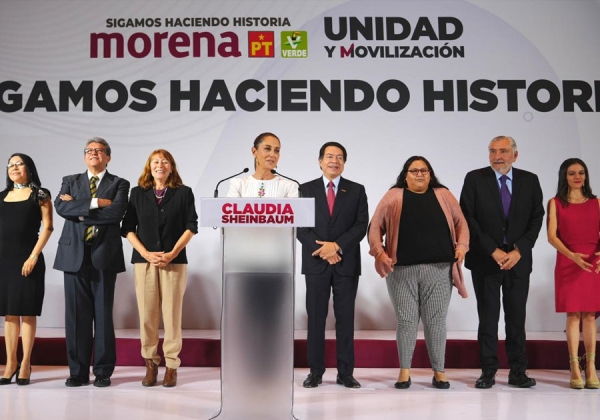 Claudia Sheinbaum presenta equipo de campaña rumbo a la Presidencia de la República