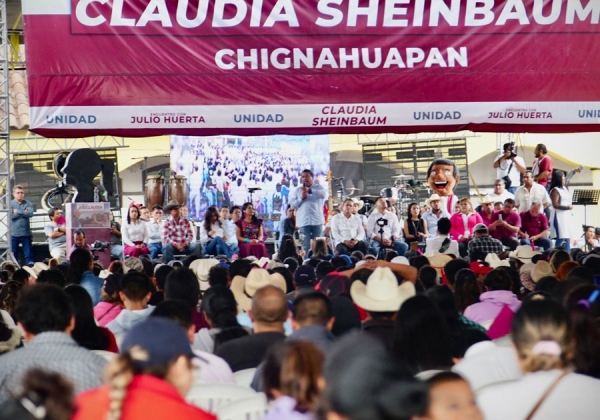 En Chignahuapan, más de 4 mil ciudadanos respaldan a Julio Huerta y Claudia Sheinbaum