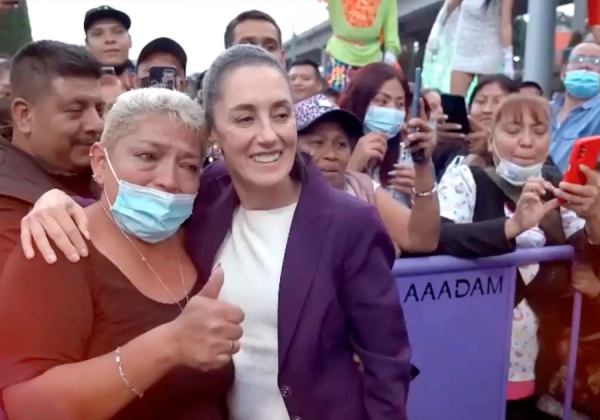 Migrantes respaldan a Claudia Sheinbaum rumbo a la presidencia de México