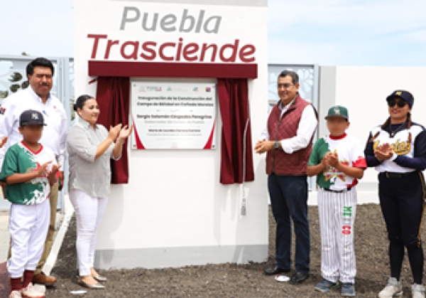 Con entrega de campo de béisbol, gobierno de Sergio Salomón impulsa la recreación ciudadana