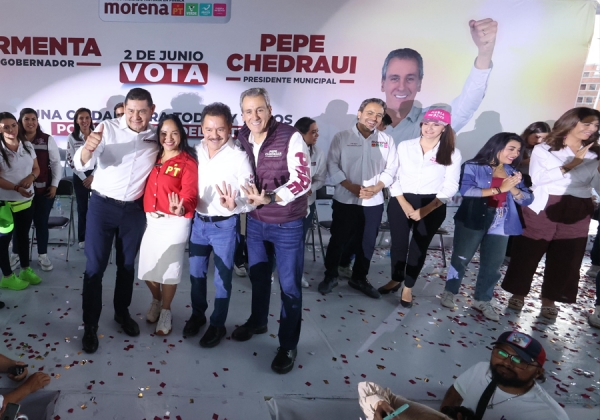 Por una Puebla segura, igualitaria y justa trabajarán Armenta y Pepe Chedraui