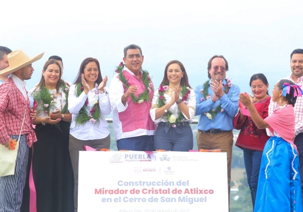 Con Mirador de Cristal, gobierno estatal fomenta turismo en Atlixco