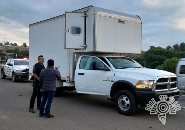 Frustran Policía Estatal y Guardia Nacional robo de camioneta en Texmelucan