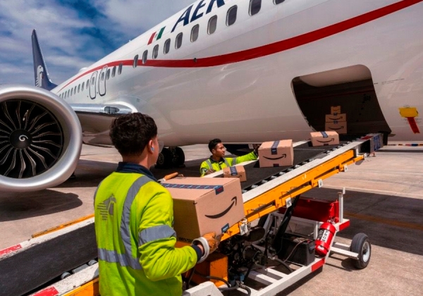 Amazon y Aeroméxico reducen el tiempo de entrega de paquetes a clientes