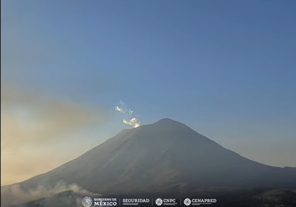 Popocatépetl registró 27 exhalaciones en las últimas 24 horas