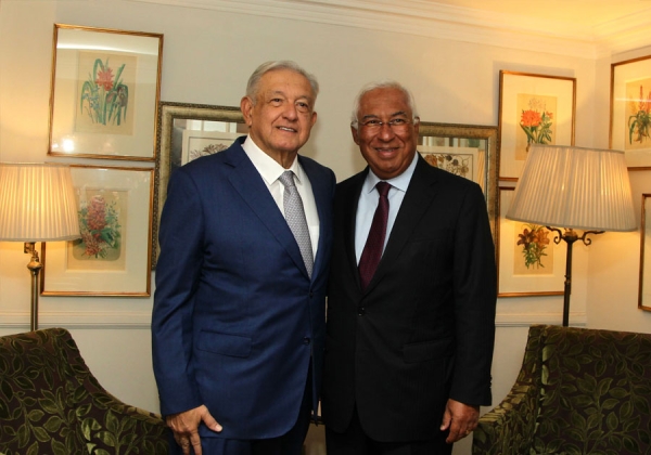 AMLO se reúne con el primer ministro de Portugal, António Costa, en Chile