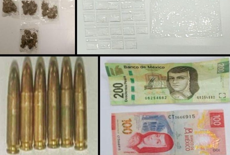 Detiene SSP a mujer en posesión de droga y cartuchos útiles