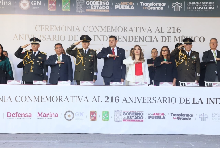 Puebla celebra con orgullo nacional el 216 Aniversario de la Independencia de México