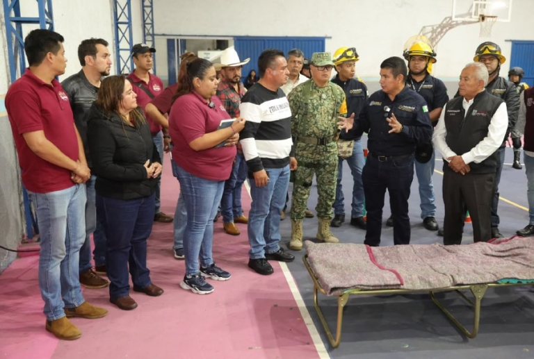 Fortalece Protección Civil refugios temporales ante temporal lluvioso en Sierra Norte