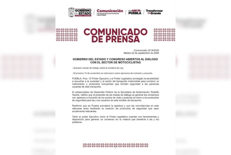 Gobierno del estado y Congreso abiertos al diálogo con el sector de motociclistas