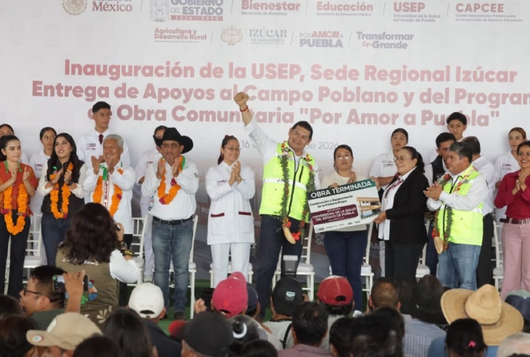 Obra comunitaria y apoyos al campo llevan bienestar a las familias de la mixteca