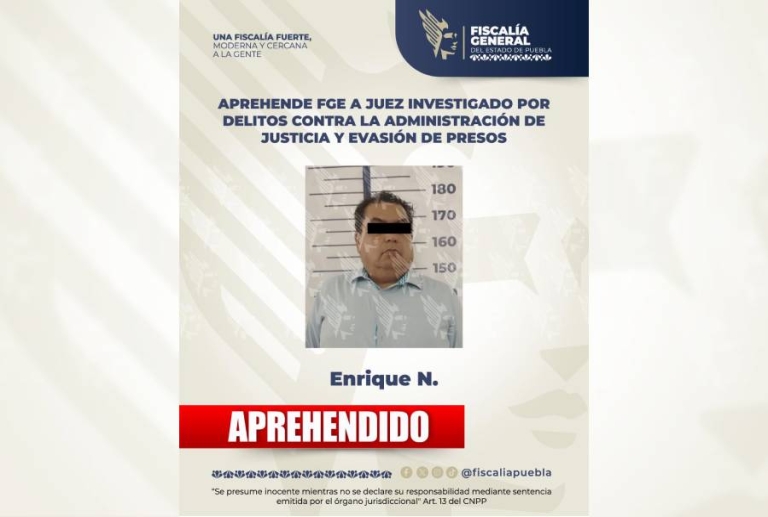 Aprehende FGE a juez investigado por delitos contra la administración de justicia y evasión de presos