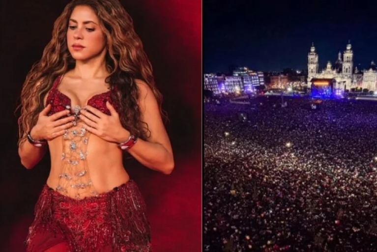 Shakira cierra gira con concierto gratuito en Zócalo CDMX