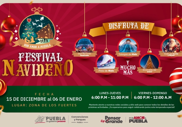 Armenta impulsa el Festival Navideño que une tradición y cultura en Puebla