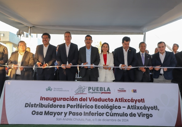 Con entrega de “Viaducto Atlixcáyotl”, gobierno estatal mejorar conectividad en zona metropolitana