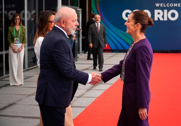 Sheinbaum se reúne con Lula da Silva en la Cumbre de Líderes del G20