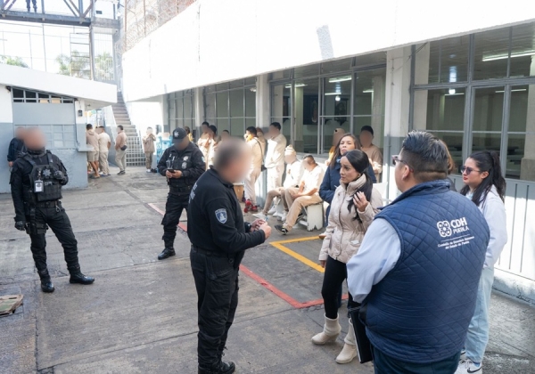 CDH Puebla realiza recorrido en el Centro Penitenciario de San Pedro Cholula