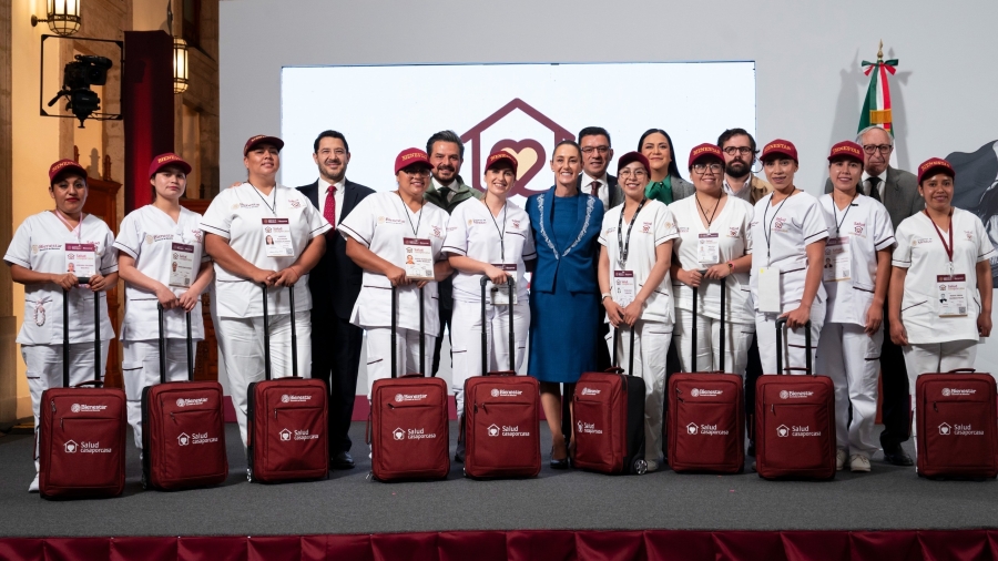La presidenta Claudia Sheinbaum encabeza el arranque del programa Salud Casa por Casa