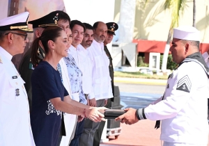 La Armada de México es un baluarte de libertad, independencia y de democracia que contribuye al desarrollo nacional: Claudia Sheinbaum