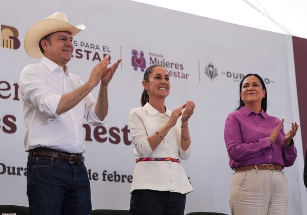 Encabeza Claudia Sheinbaum en Durango Programa Pensión Mujeres Bienestar