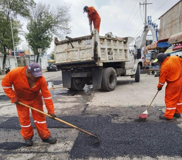 Puebla intensifica campaña de bacheo con acciones en toda la ciudad